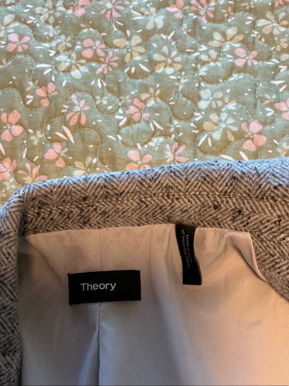 Theory Jonita KB Parkdale Open Front Gray Blazer 4 NWOT 🇺🇸🇺🇸🇺🇸 - Picture 4 of 9